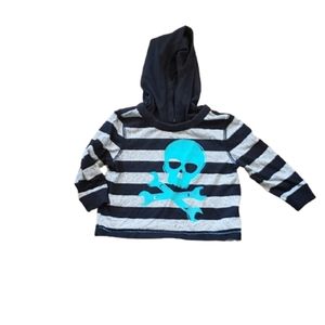 Cherokee Long-Sleeved Stripped Hooded Shirt